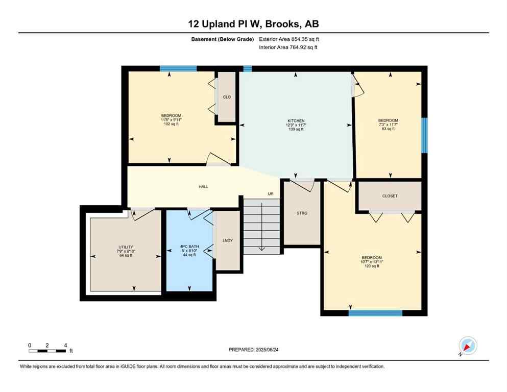 MLS® A2234464 - 12 Upland Place W in Uplands Brooks, Residential