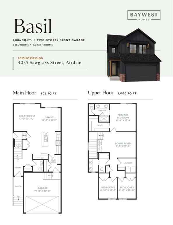 MLS® A2234775 - 4055 Sawgrass Street NW in Sawgrass Park Airdrie, Residential