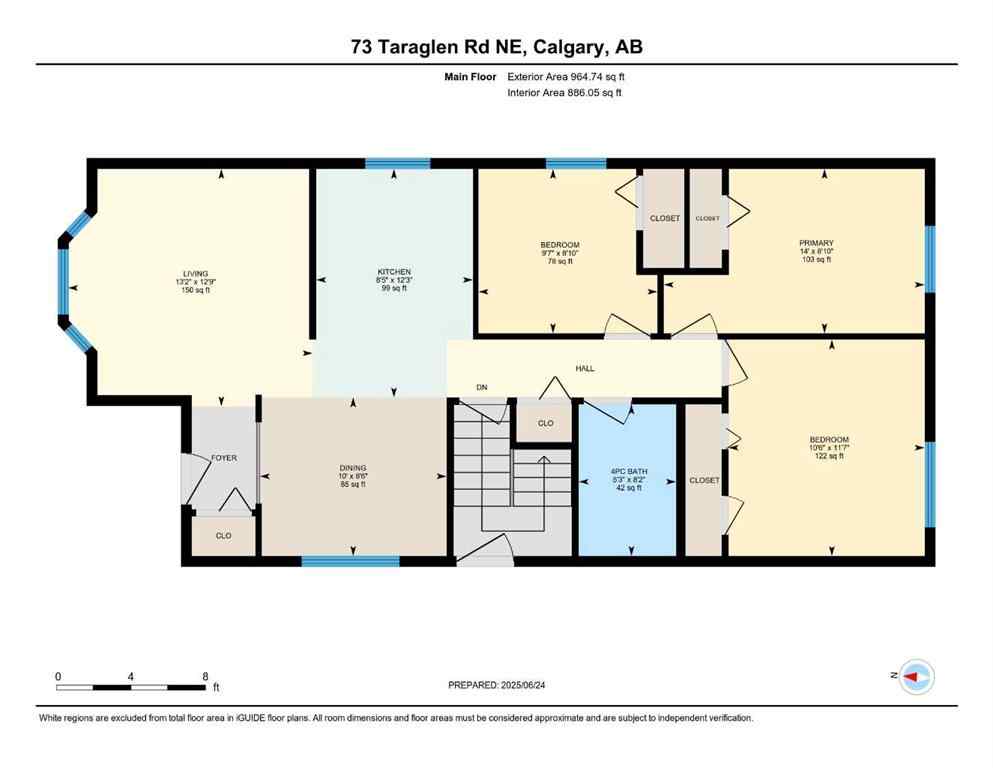 MLS® A2235455 - 73 Taraglen Road NE in Taradale Calgary, Residential