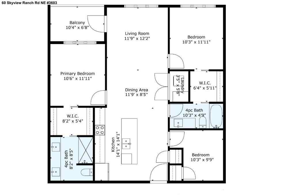 MLS® A2235884 - Unit #3603 60 Skyview Ranch Road NE in Skyview Ranch Calgary, Residential