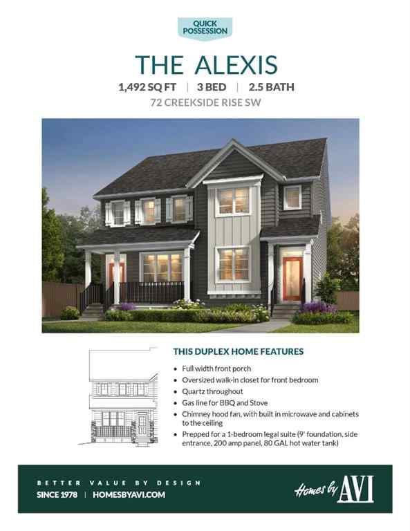 MLS® A2236654 - 72 Creekside Rise SW in Pine Creek Calgary, Residential