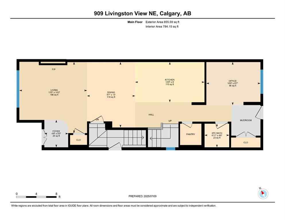 MLS® A2237065 - 909 Livingston View NE in Livingston Calgary, Residential