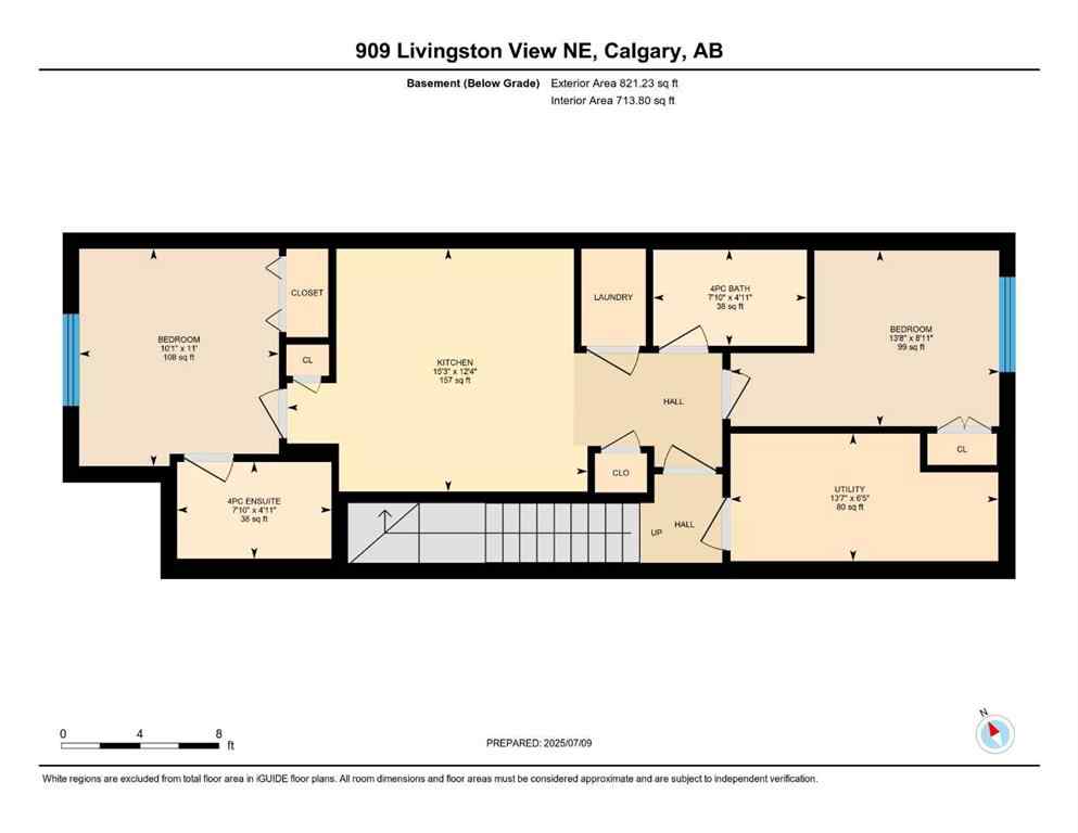 MLS® A2237065 - 909 Livingston View NE in Livingston Calgary, Residential