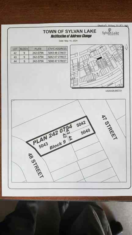 MLS® A2237302 - 5040 47 Street  in Cottage Area Sylvan Lake, Land