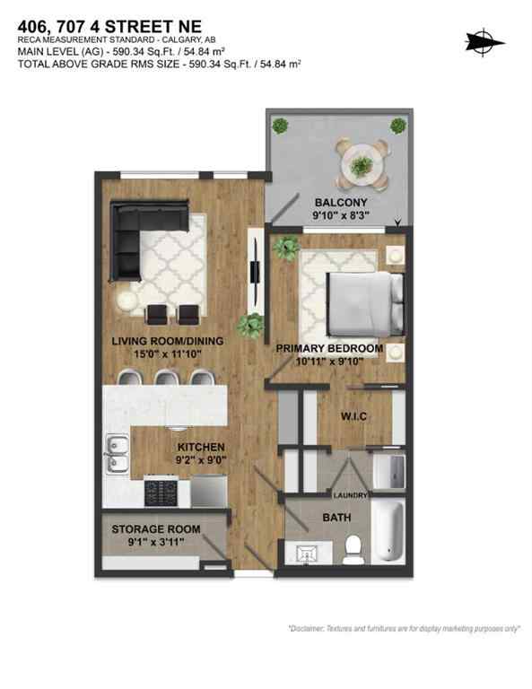 MLS® A2237361 - Unit #406 707 4 Street NE in Renfrew Calgary, Residential