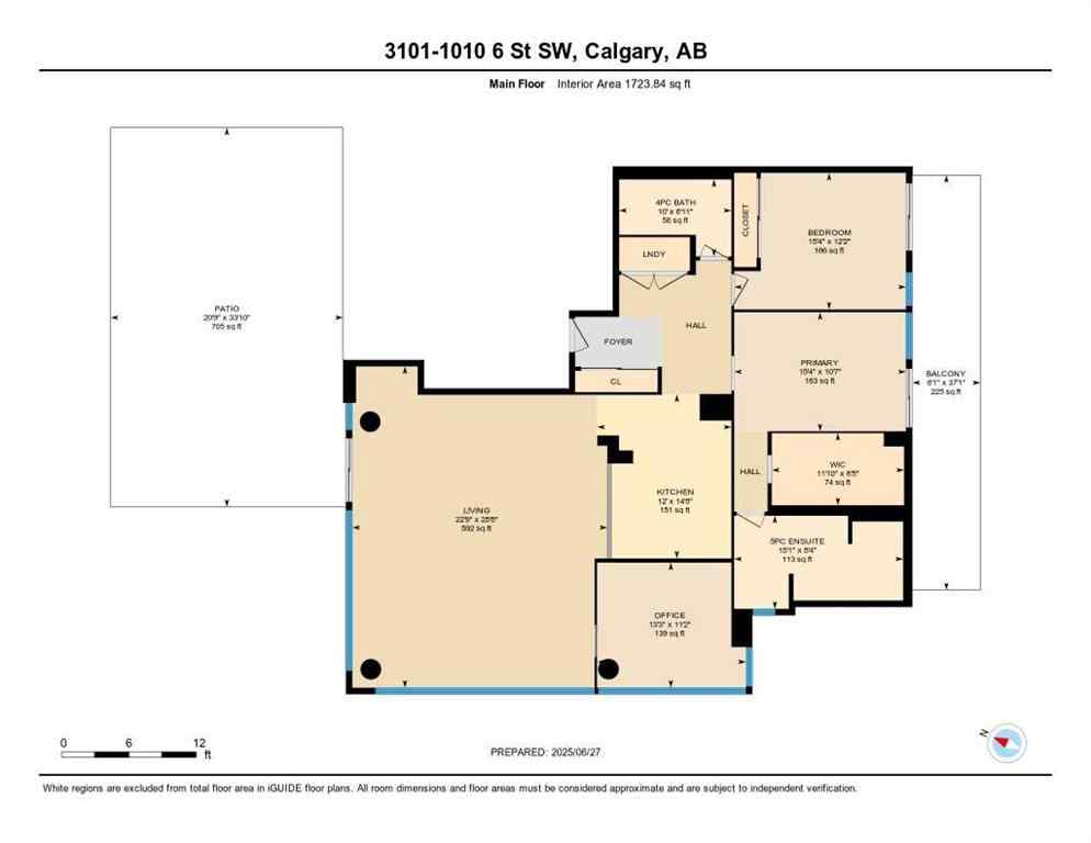 MLS® A2237691 - Unit #3101 1010 6 Street SW in Beltline Calgary, Residential