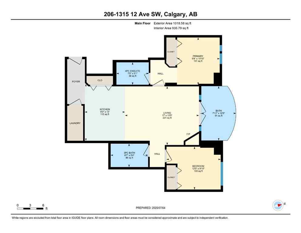 MLS® A2237768 - Unit #206 1315 12 Avenue SW in Beltline Calgary, Residential