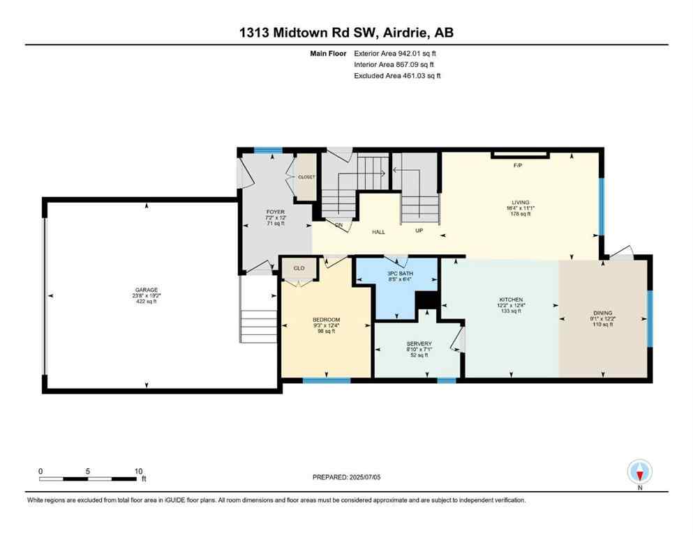 MLS® A2238679 - 1313 Midtown Road SW in Midtown Airdrie, Residential