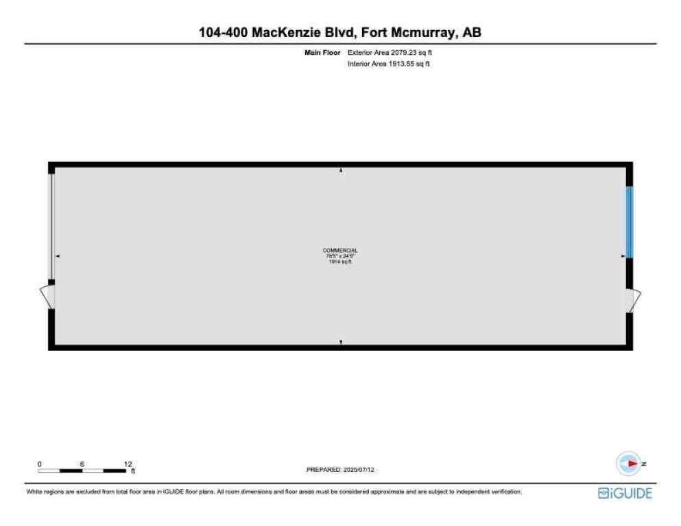 MLS® A2239319 - Unit #104 400 Mackenzie Boulevard  in Gregoire Commercial Park Fort McMurray, Commercial