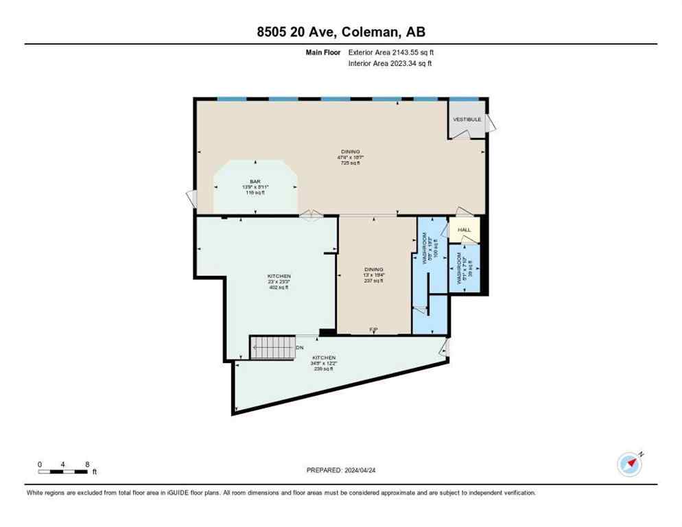 MLS® A2239608 - 8505 20 Avenue  in NONE Coleman, Commercial