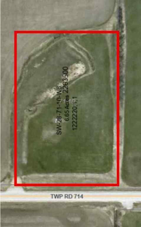 MLS® A2240219 - Unit #SW-28-71-10-6 6.65 acre parcel - Lot 1 off   in NONE Rural Grande Prairie No. 1, County of, Land