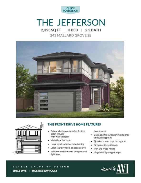 MLS® A2240456 - 243 Mallard Grove SE in Rangeview Calgary, Residential