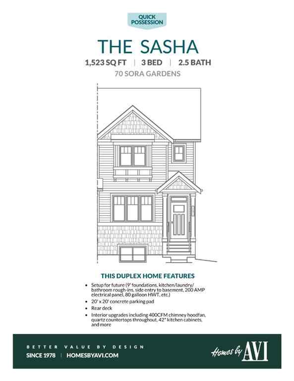 MLS® A2240472 - 70 Sora Gardens SE in Hotchkiss Calgary, Residential