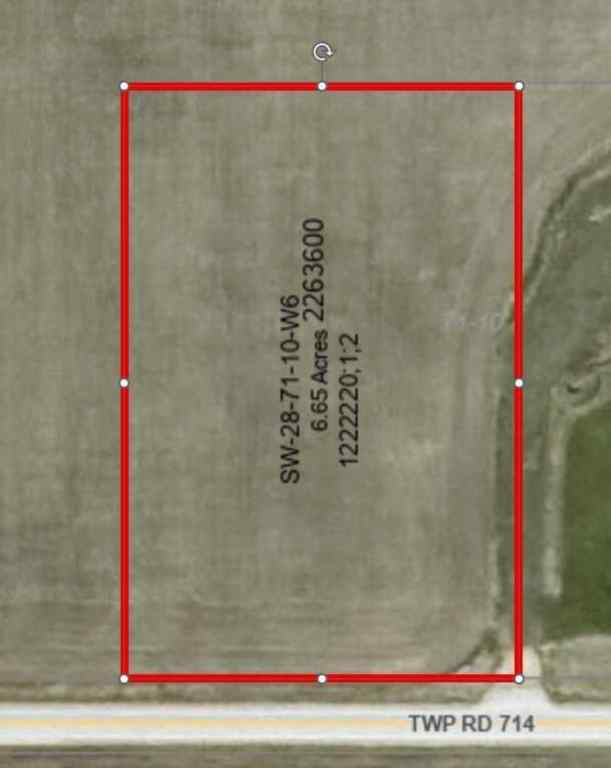 MLS® A2240488 - Unit #SW-28-71-10-W6 6.65 acre parcel - Lot 2 off   in NONE Rural Grande Prairie No. 1, County of, Land