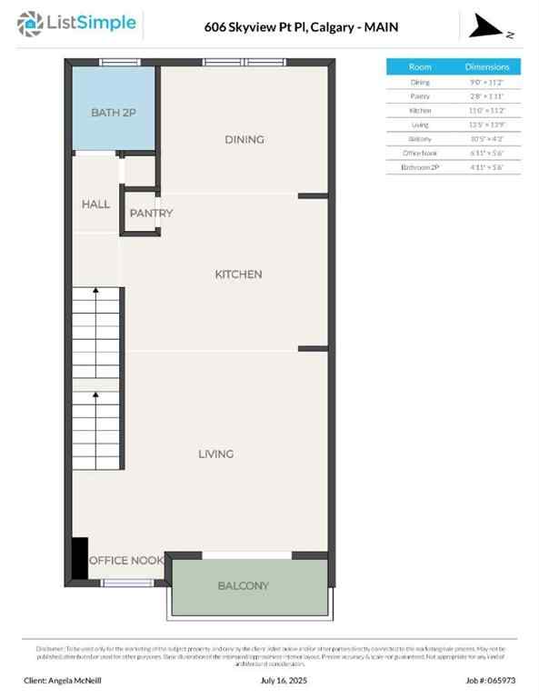 MLS® A2240646 - 606 Skyview Point Place NE in Skyview Ranch Calgary, Residential