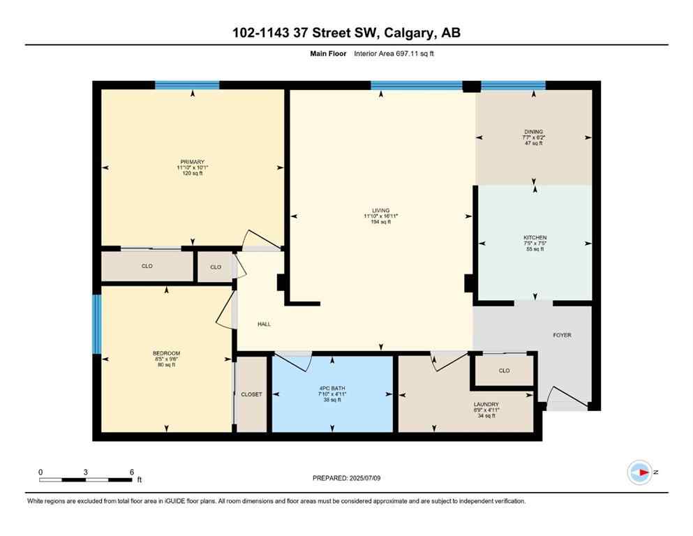 MLS® A2240684 - Unit #102 1143 37 Street SW in Rosscarrock Calgary, Residential