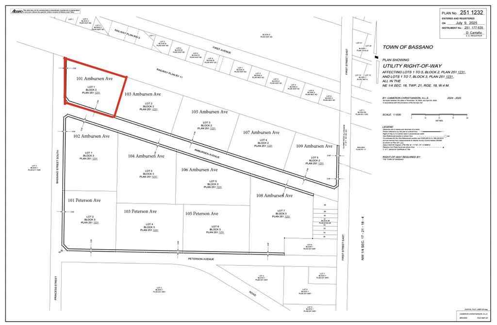 MLS® A2241167 - 101 Ambursen Avenue  in NONE Bassano, Land