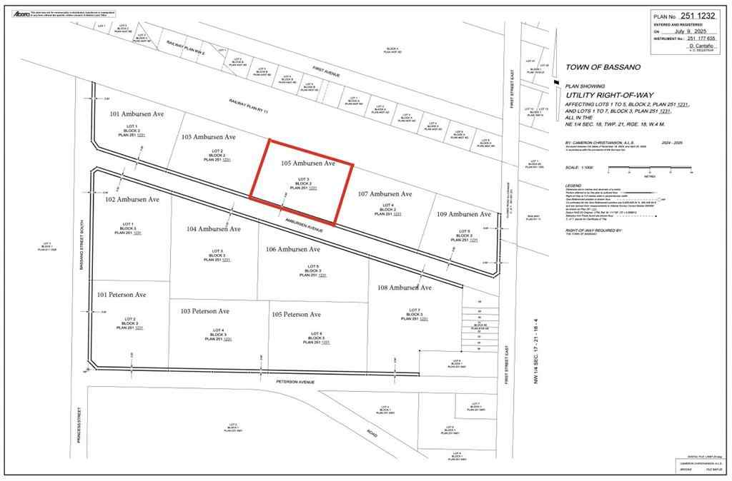 MLS® A2241170 - 105 Ambursen Avenue  in NONE Bassano, Land