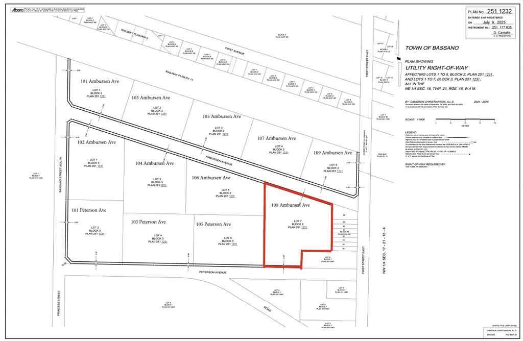 MLS® A2241179 - 108 Ambursen Avenue  in NONE Bassano, Land