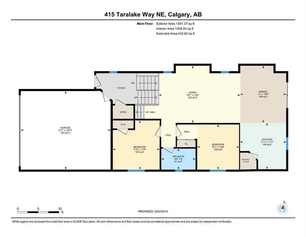 MLS® A2242246 - 415 Taralake Way NE in Taradale Calgary, Residential