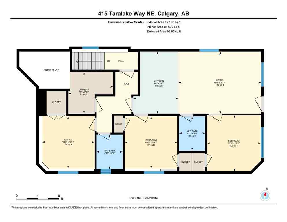 MLS® A2242246 - 415 Taralake Way NE in Taradale Calgary, Residential