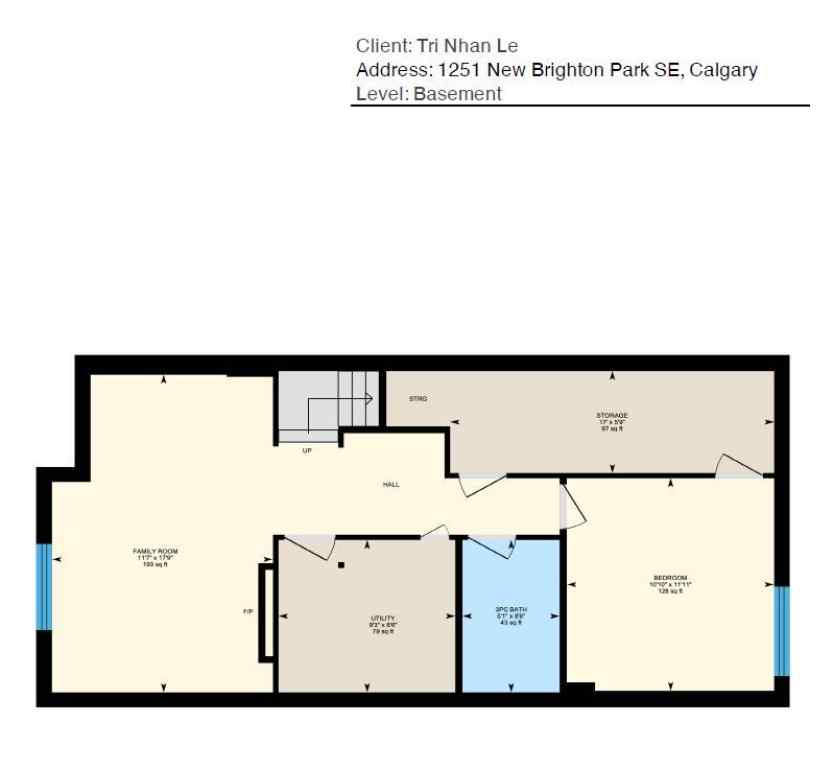 MLS® A2243440 - 1251 New Brighton Park SE in New Brighton Calgary, Residential