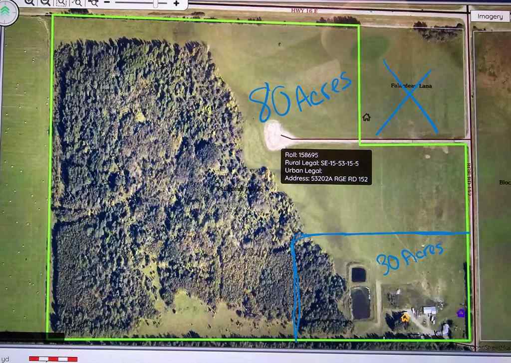 MLS® A2243553 -  PT SE 15-53-15 w5   in NONE Rural Yellowhead County, Land