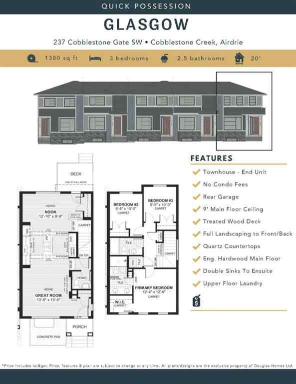 MLS® A2244013 - 237 Cobblestone Gate SW in Cobblestone Creek Airdrie, Residential