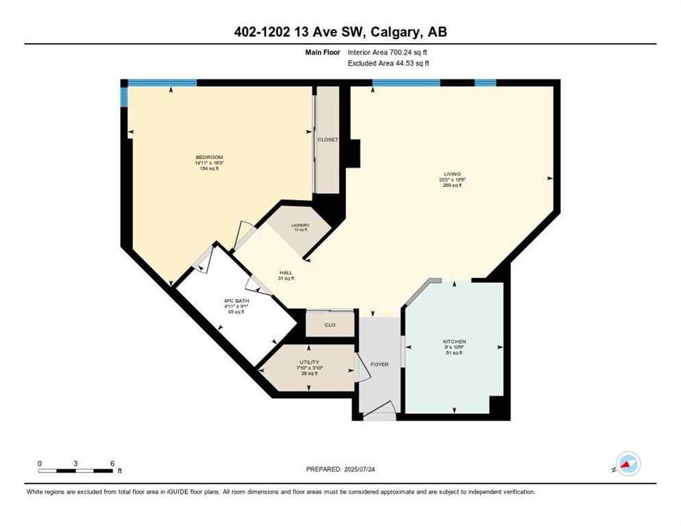 MLS® A2245343 - Unit #402 1202 13 Avenue SW in Beltline Calgary, Residential