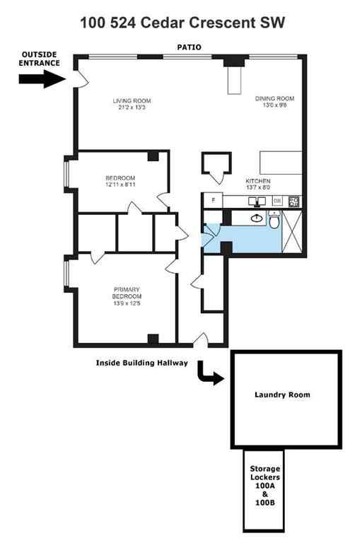 MLS® A2246717 - Unit #100 524 Cedar Crescent SW in Spruce Cliff Calgary, Residential