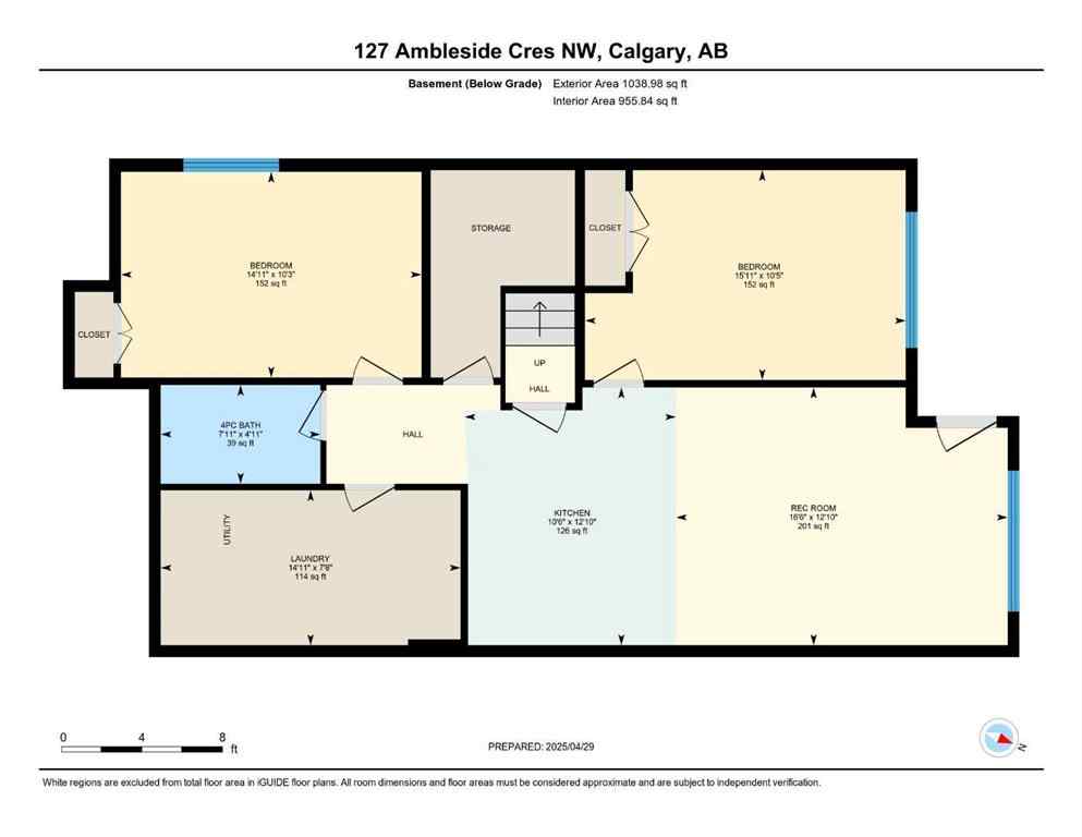 MLS® A2247268 - 127 Ambleside Crescent NW in Moraine Calgary, Residential