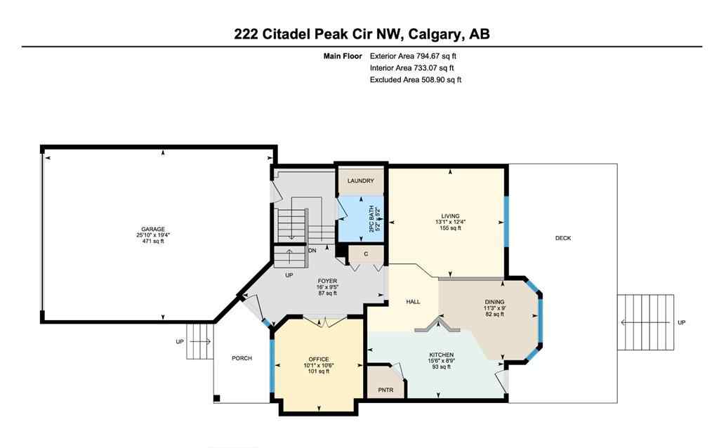 MLS® A2247529 - 222 Citadel Peak Circle NW in Citadel Calgary, Residential