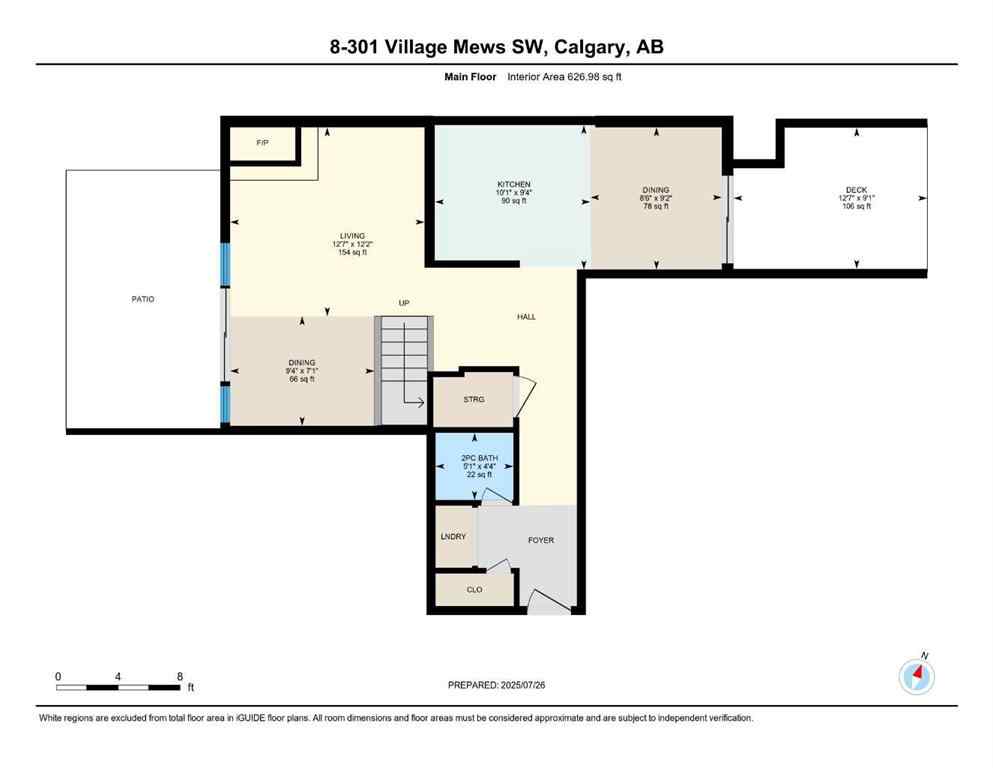 MLS® A2248553 - Unit #8 301 Village Mews SW in Patterson Calgary, Residential