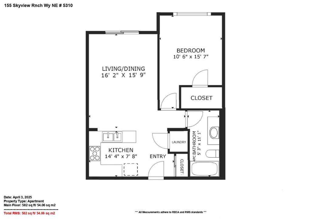 MLS® A2248881 - Unit #5310 155 Skyview Ranch Way NE in Skyview Ranch Calgary, Residential