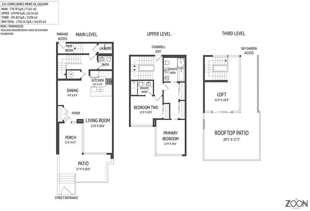 MLS® A2249292 - 111 Confluence Mews SE in Downtown East Village Calgary, Residential