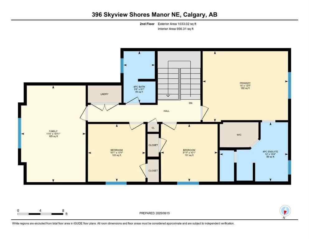 MLS® A2249412 - 396 Skyview Shores Manor NE in Skyview Ranch Calgary, Residential