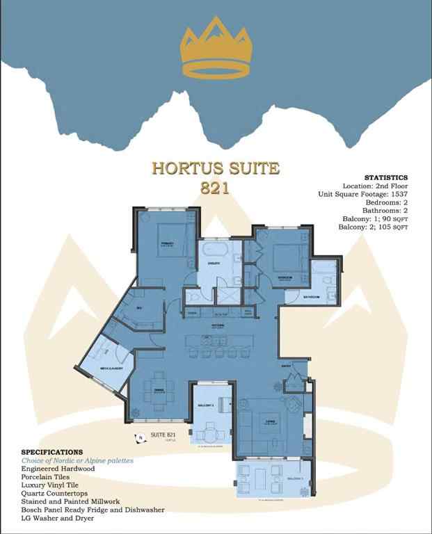 MLS® A2250520 - Unit #821 101H Stewart Creek Rise  in Three Sisters Canmore, Residential