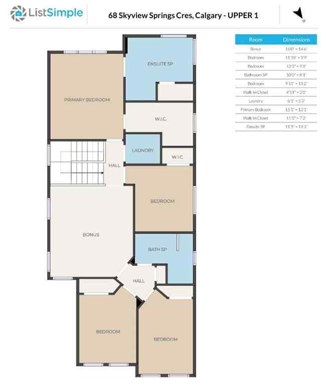 MLS® A2251060 - 68 Skyview Springs Crescent NE in Skyview Ranch Calgary, Residential