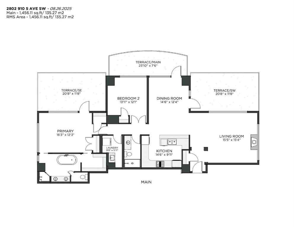 MLS® A2251259 - Unit #2802 910 5 Avenue SW in Downtown Commercial Core Calgary, Residential