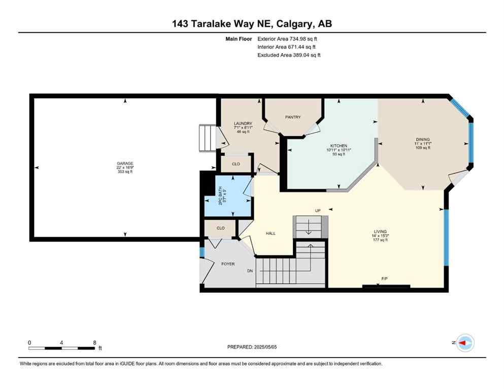MLS® A2251752 - 143 Taralake Way NE in Taradale Calgary, Residential