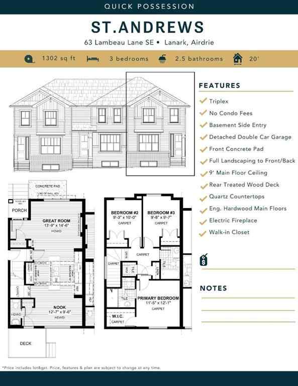 MLS® A2252055 - 63 Lambeau Lane SE in Lanark Airdrie, Residential
