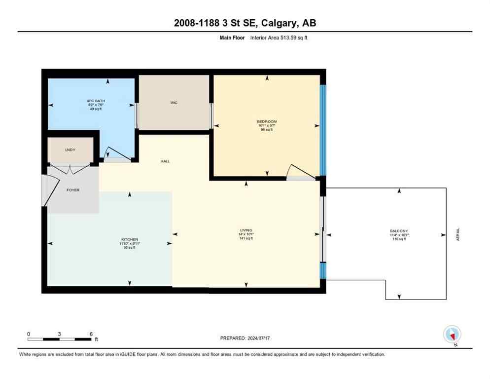 MLS® A2252518 - Unit #2208 1188 3 Street SE in Beltline Calgary, Residential