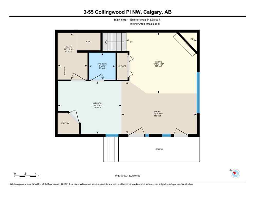 MLS® A2253421 - Unit #3 55 Collingwood Place NW in Collingwood Calgary, Residential