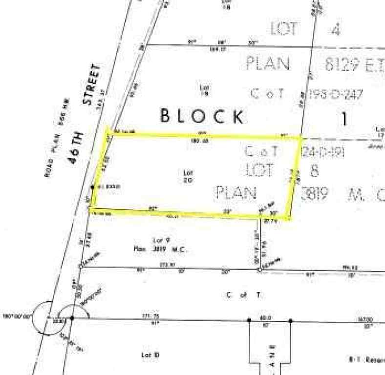 MLS® A2254524 - 4819 46 Street  in Riverside Ponoka, Land