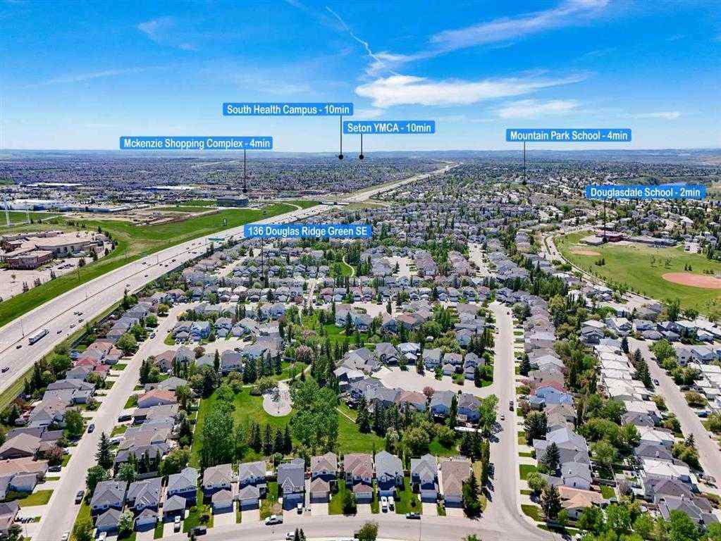 MLS® A2254551 - 136 DOUGLAS RIDGE Green SE in Douglasdale/Glen Calgary, Residential