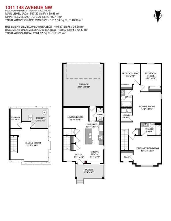 MLS® A2254558 - 1311 148 Avenue NW in Carrington Calgary, Residential