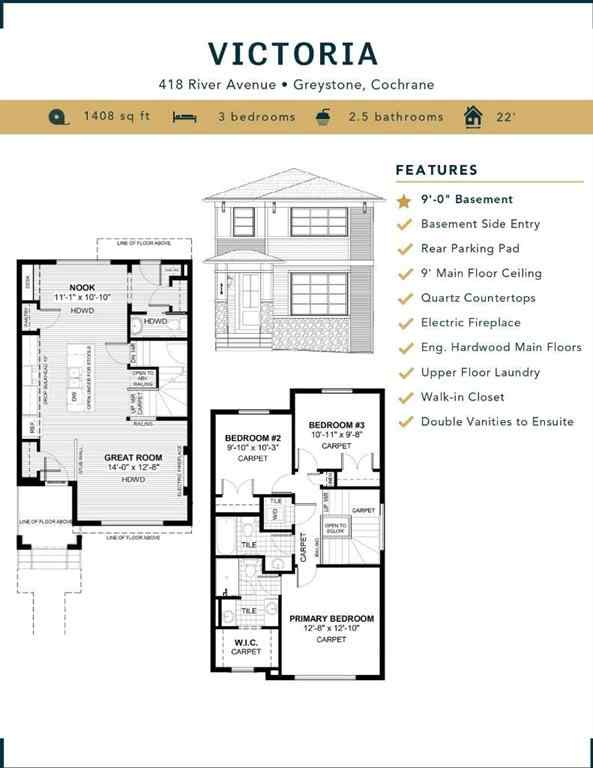 MLS® A2254906 - 418 River Avenue  in Greystone Cochrane, Residential