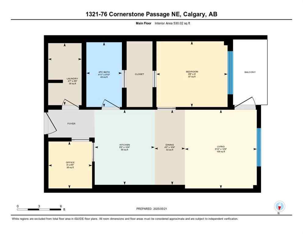 MLS® A2254975 - Unit #1321 76 Cornerstone Passage NE in Cornerstone Calgary, Residential
