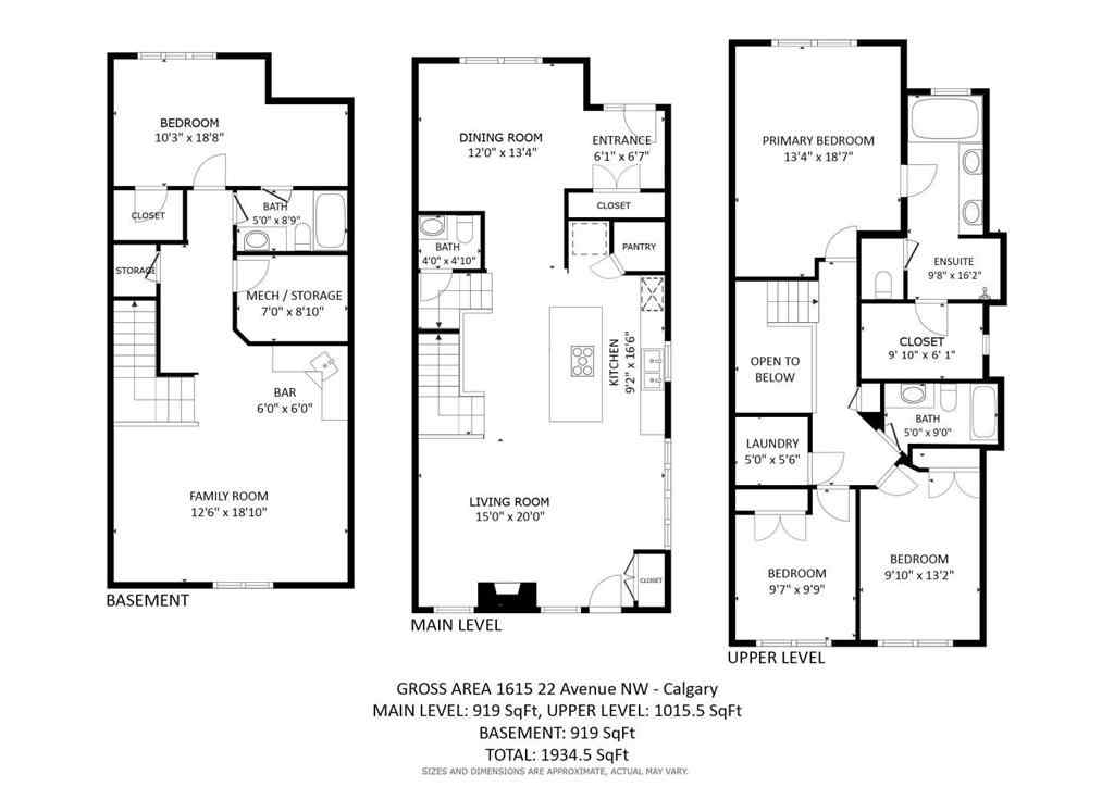 MLS® A2255019 - 1615 22 Avenue NW in Capitol Hill Calgary, Residential