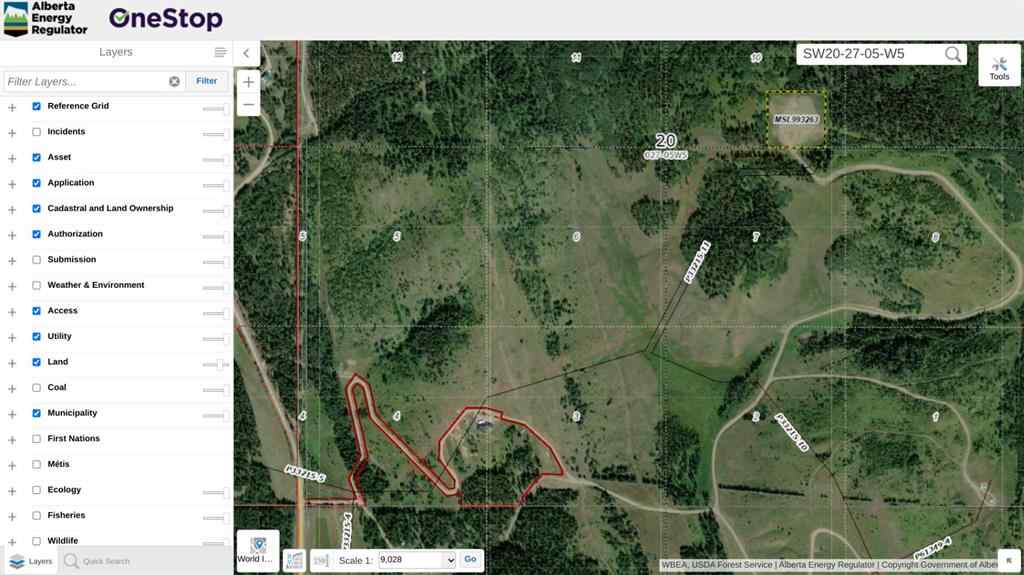 MLS® A2255131 -  SW 20 27 5 W5   in NONE Rural Rocky View County, Land